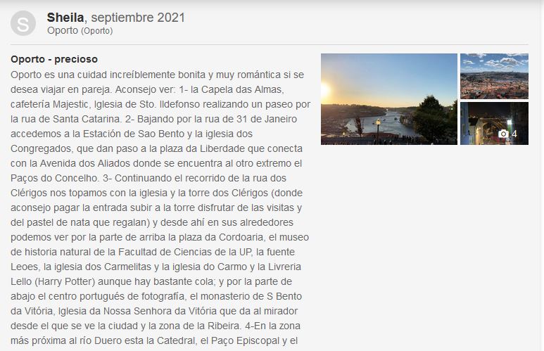 Opiniones sobre Oporto