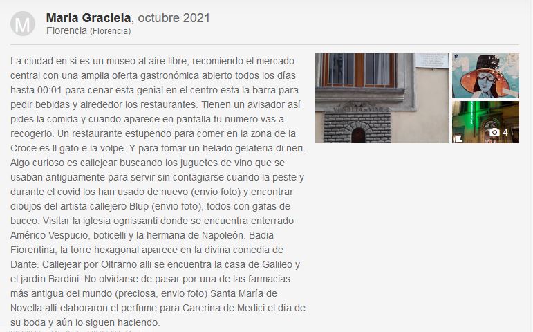 Opiniones sobre Florencia