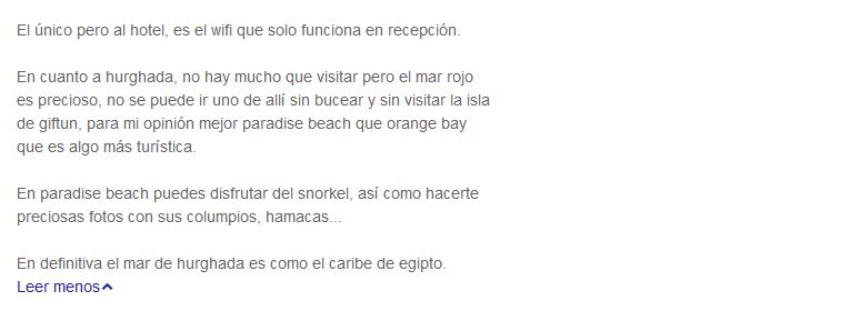 Opiniones hoteles Hurghada