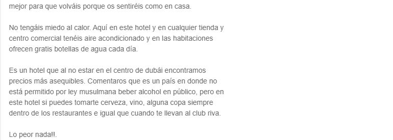 Mejores hoteles Dubai