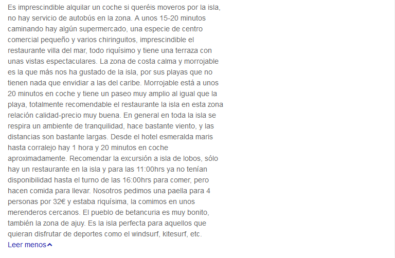 comentarios Complejo Esmeralda Maris