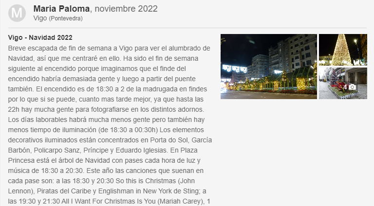 opiniones vigo navidad