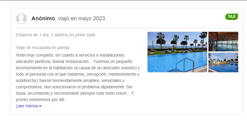 opiniones hotel estival el dorado