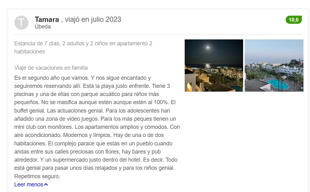 opiniones apartamentos best pueblo indalo mojacar