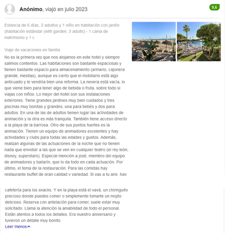 opiniones hotel valentín sancti petri