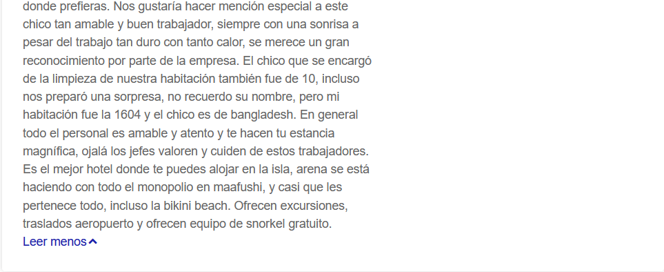 opiniones maldivas hoteles