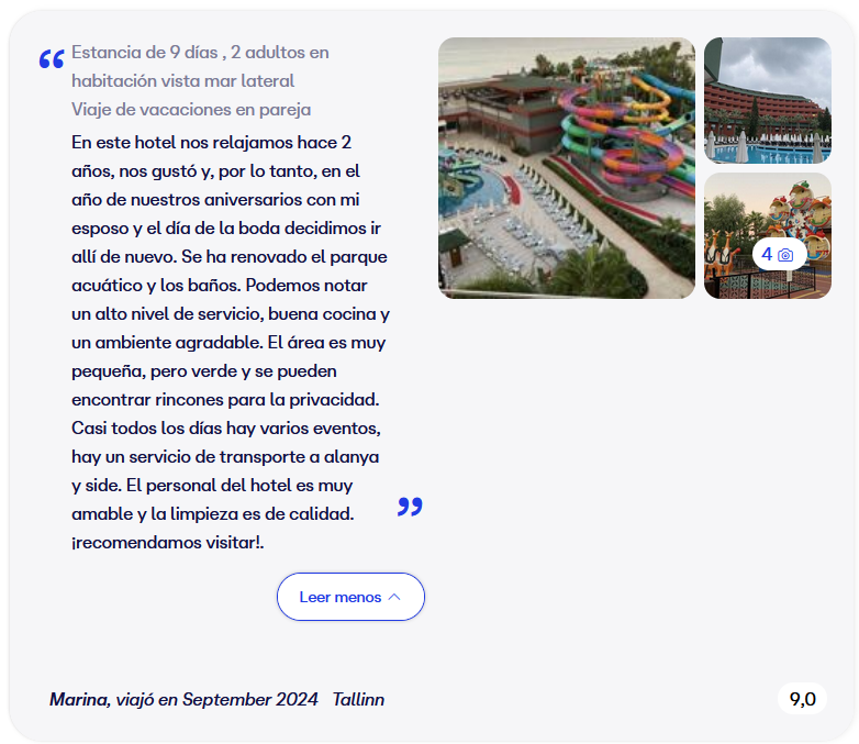 opiniones hotel Delphin Deluxe antalya