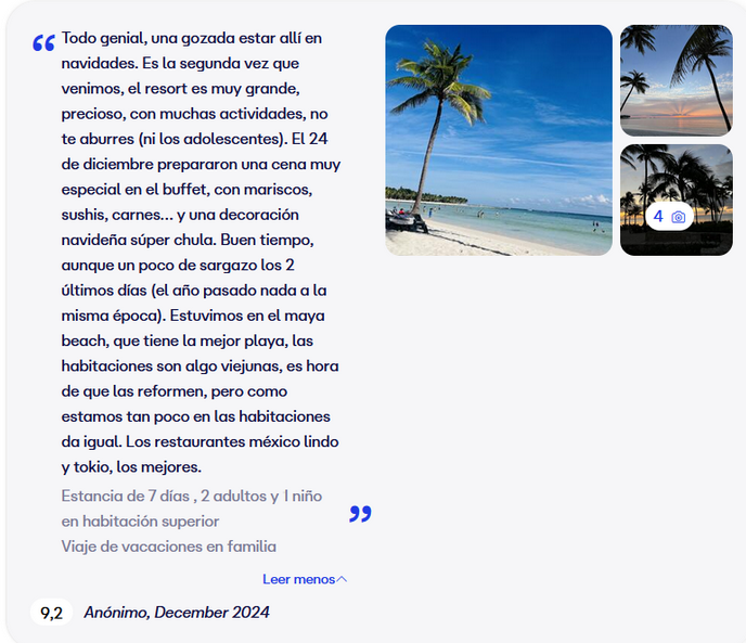 opiniones hotel Barceló Maya Beach puerto aventuras méxico