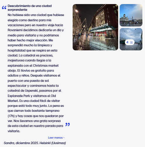 opiniones viaje a helsinki, finlandia
