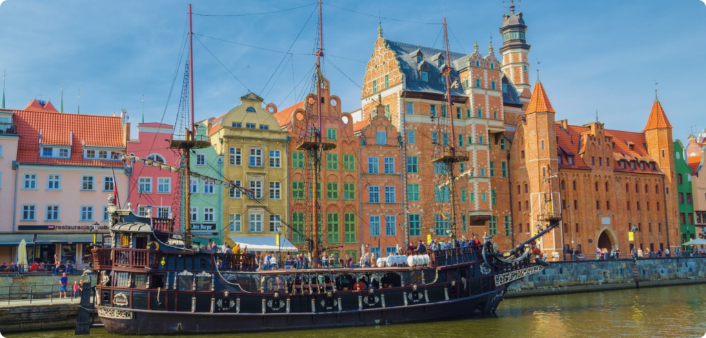 Paseo en barco en Gdansk