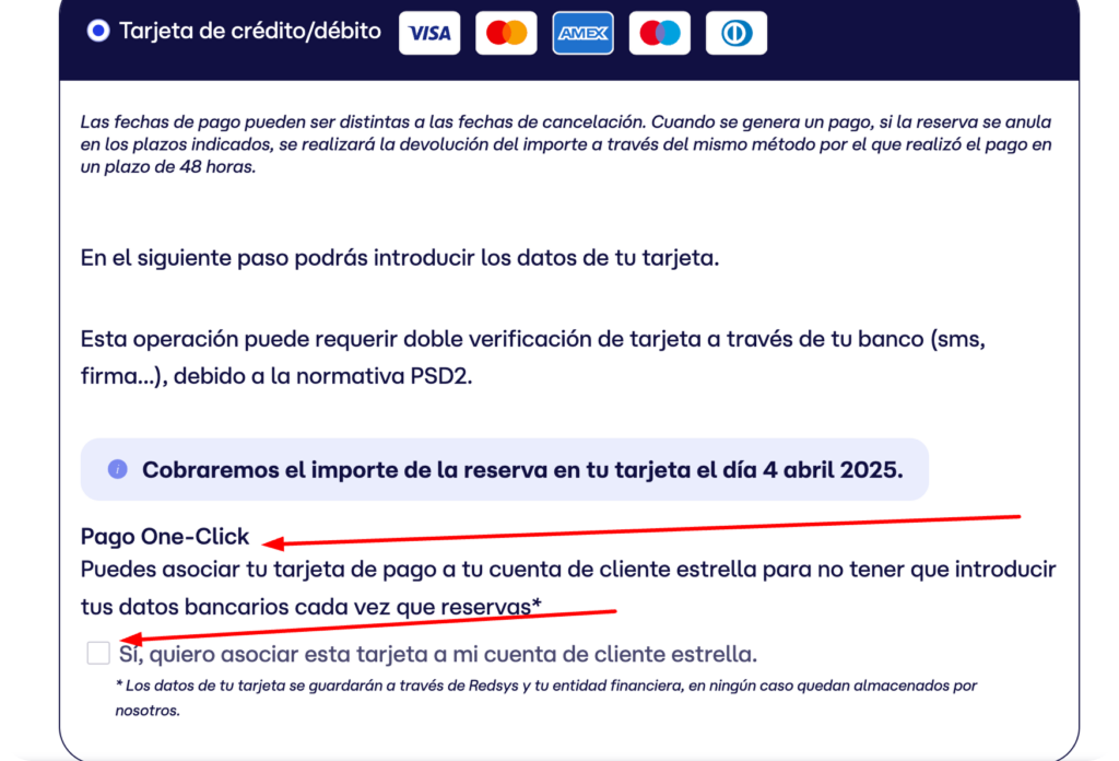 Pago One Click proceso de compra
